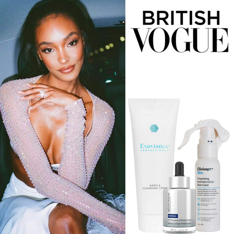Supermodel Jourdan Dunn highlighted her evening skincare essentials in a recent British Vogue
