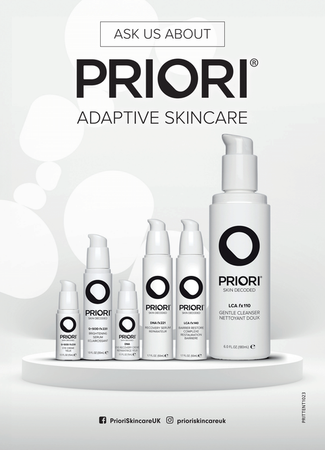 PRIORI® Skincare Table Tent A5 Display Card