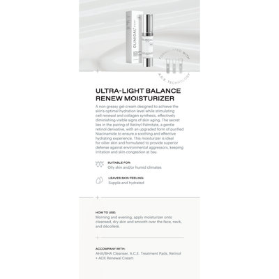 ULTRA-LIGHT BALANCE RENEW MOISTURIZER Product Card