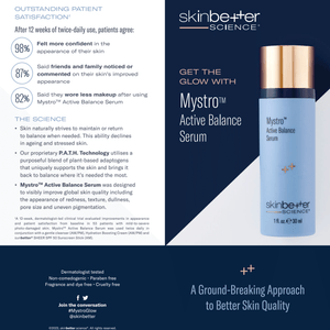 skinbetter science® Mystro™ Active Balance Serum Patient Pamphlet (4 pages)