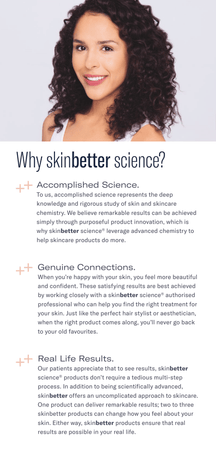 skinbetter science® Consumer DL Tri-Fold Leaflet