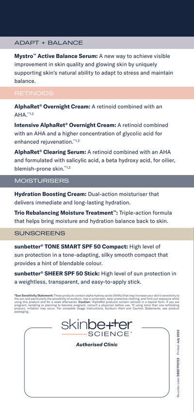 skinbetter science® Consumer DL Tri-Fold Leaflet
