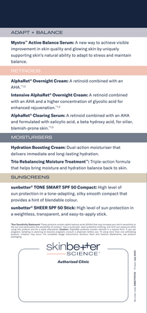 skinbetter science® Consumer DL Tri-Fold Leaflet