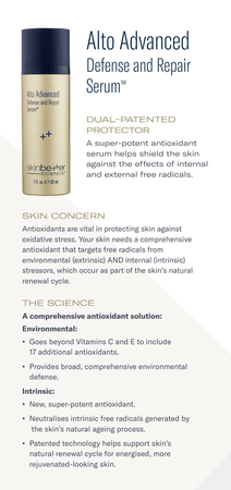 skinbetter science® Alto Advanced Defense & Repair Serum Patient Pamphlet (4 pages)