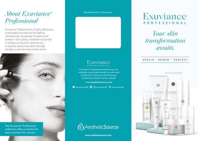 Exuviance® Professional Consumer Leaflet (DL Tri-Fold)